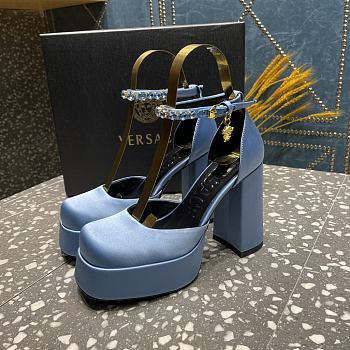 VERSACE | Versace Medusa Platform Sandals Blue