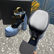 VERSACE | Versace Medusa Platform Sandals Blue - 6