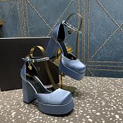 VERSACE | Versace Medusa Platform Sandals Blue - 2