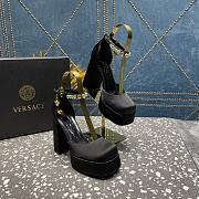 VERSACE | Versace Medusa Platform Sandals Black  - 6