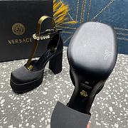 VERSACE | Versace Medusa Platform Sandals Black  - 5