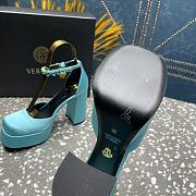 VERSACE | Versace Medusa Platform Sandals Light Blue - 5