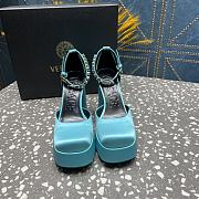 VERSACE | Versace Medusa Platform Sandals Light Blue - 2