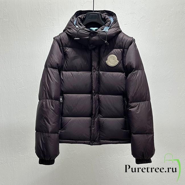 MONCLER | Cyclone High Neck Quilted Jacket Dark Blue - 1