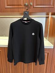 MONCLER | Logo Patch Cotton Sweatshirt Black - 1