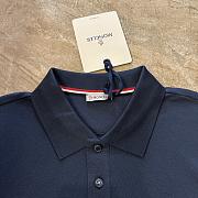 MONCLER | Long Sleeve Polo Shirt in Navy Blue - 6