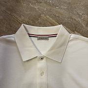 MONCLER | Long Sleeve Polo Shirt in White - 6