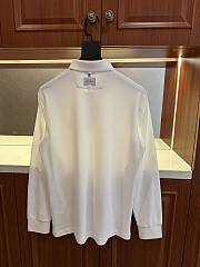 MONCLER | Long Sleeve Polo Shirt in White - 3