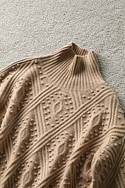 MAX MARA | Studio Certo Crewneck Pointelle Cable-Knit Sweater Beige - 2