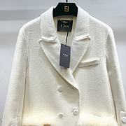 FENDI | Coat With Fur Pockets In White - 5