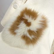 FENDI | Coat With Fur Pockets In White - 4