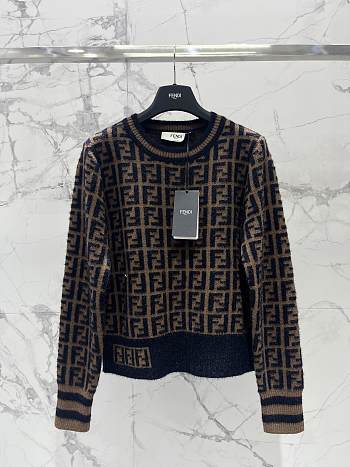 FENDI | FF-jacquard sweater brown