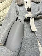 FENDI | Cashmere Coat With Fur Collar Gray - 6