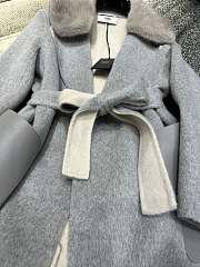 FENDI | Cashmere Coat With Fur Collar Gray - 2