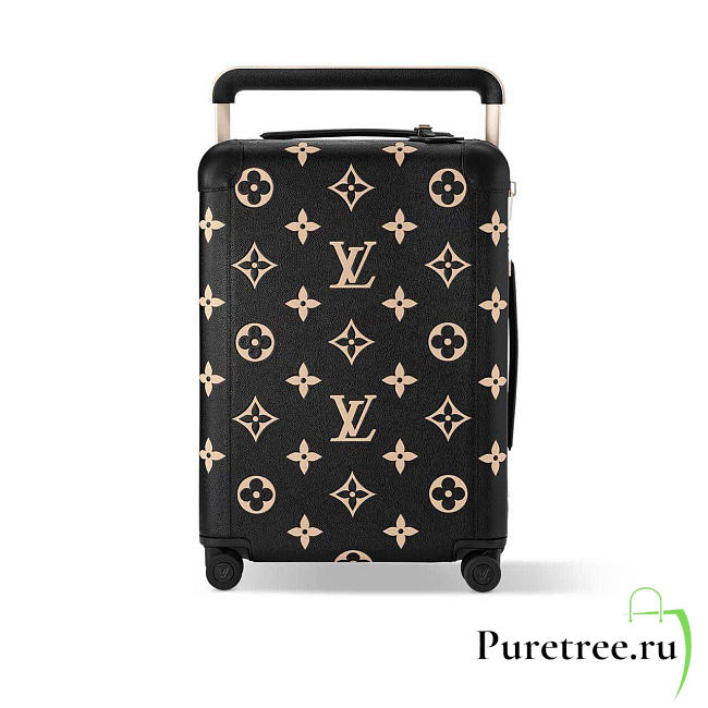 LOUIS VUITTON | Horizon 55 Monogram Empreinte embossed leather black/beige - 1