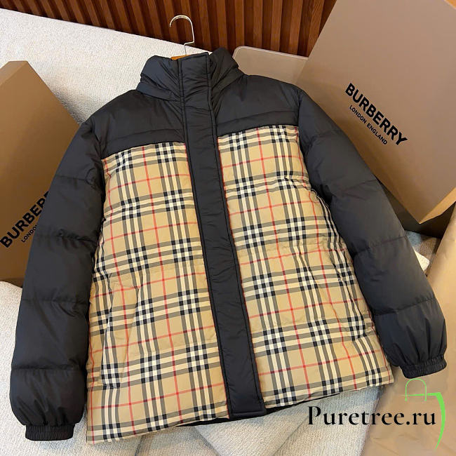 BURBERRY | Vintage check-pattern reversible padded jacket - 1