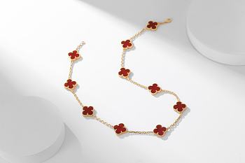 Van Cleef & Arpels | Alhumbra Vintage Necklace Gold Tone In Red