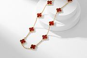 Van Cleef & Arpels | Alhumbra Vintage Necklace Gold Tone In Red - 6