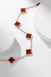 Van Cleef & Arpels | Alhumbra Vintage Necklace Gold Tone In Red - 5