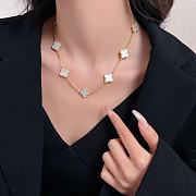 Van Cleef & Arpels | Alhumbra Vintage Necklace Gold Tone In White - 3