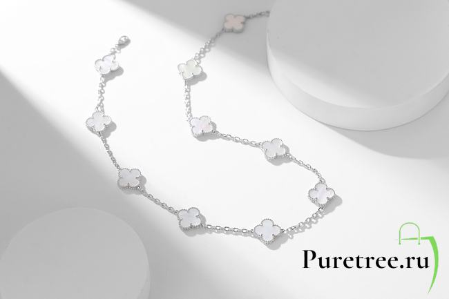 Van Cleef & Arpels | Alhumbra Vintage Necklace Silver Tone In White - 1