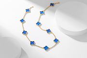 Van Cleef & Arpels | Alhumbra Vintage Necklace Gold Tone In Blue - 1