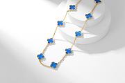 Van Cleef & Arpels | Alhumbra Vintage Necklace Gold Tone In Blue - 6