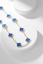 Van Cleef & Arpels | Alhumbra Vintage Necklace Gold Tone In Blue - 3