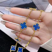 Van Cleef & Arpels | Alhumbra Vintage Necklace Gold Tone In Blue - 4