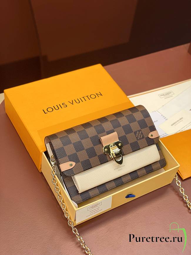 LOUIS VUITTON | Vavin Chain Wallet Damier Ebene coated - 1