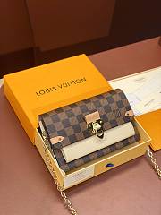 LOUIS VUITTON | Vavin Chain Wallet Damier Ebene coated - 1