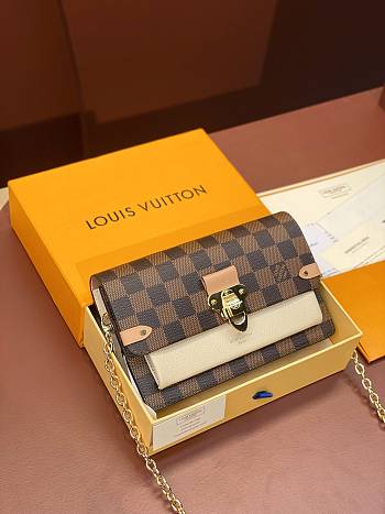 LOUIS VUITTON | Vavin Chain Wallet Damier Ebene coated