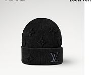 LOUIS VUITTON | Crush Monogram Beanie Black M96194 - 1