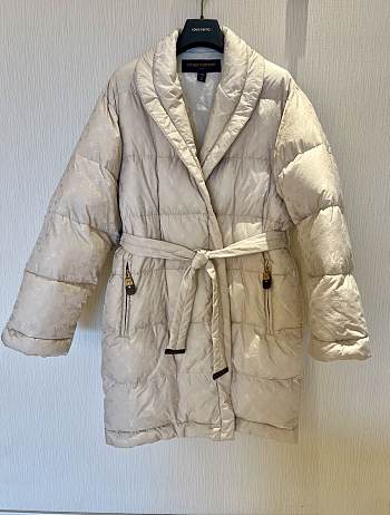 LOUIS VUITTON | Long Down Coat Monogram In Beige