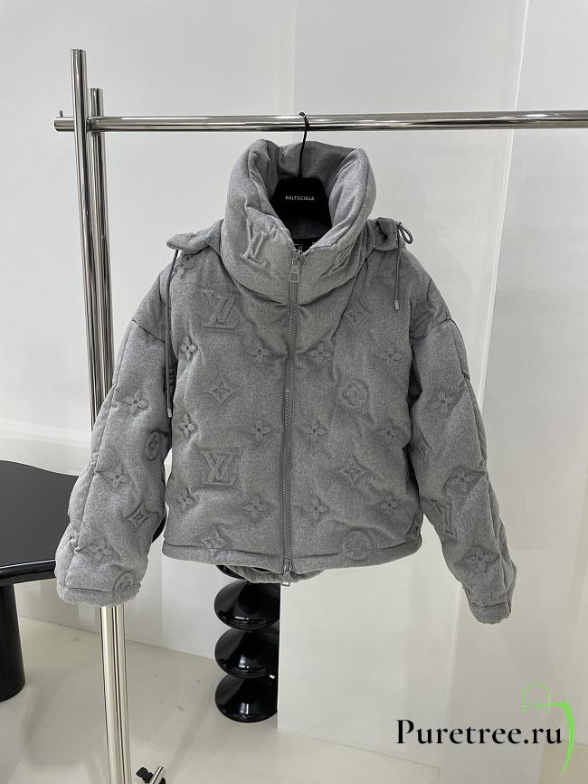 LOUIS VUITTON | Short Down Jacket Monogram In Gray - 1