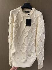 LOUIS VUITTON | Embellished Cable Knit Wool Blend Pullover  - 2