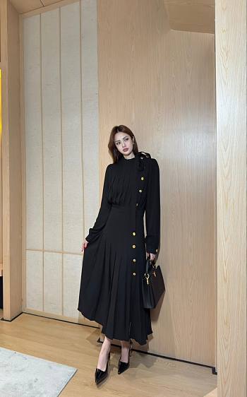 LOUIS VUITTON | Dress silk in black