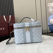 GUCCI | Ophidia medium travel bag Dusty blue GG Supreme canvas - 1