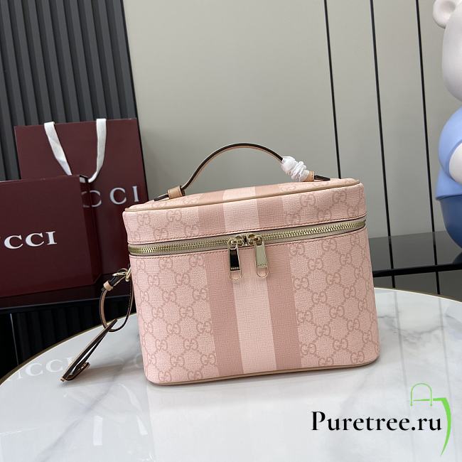 GUCCI | Ophidia medium travel bag Dusty pink GG Supreme canvas - 1