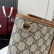 GUCCI | GG Emblem medium tote bag Beige and dark brown new  - 3