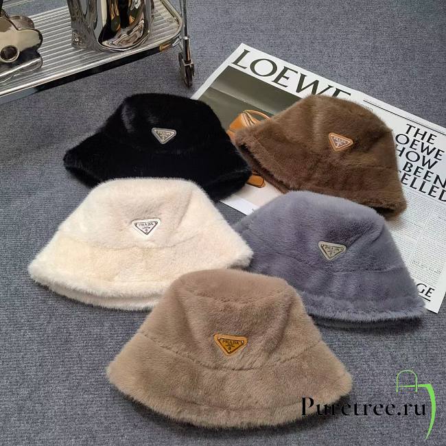 PRADA | Shearling Bucket Hat  - 1