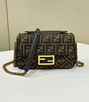 FENDI | Baguette Chain Midi Bag Brown - 1