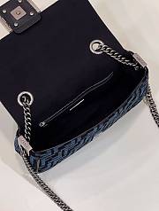 FENDI | Baguette Chain Midi Bag Blue - 4