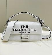 FENDI | Baguette leather Fendi by Marc Jacobs bag white Size 27 cm - 1