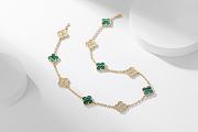 Van Cleef & Arpels | Alhumbra Vintage Necklace Gold Tone In Green - 1