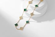 Van Cleef & Arpels | Alhumbra Vintage Necklace Gold Tone In Green - 6