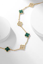 Van Cleef & Arpels | Alhumbra Vintage Necklace Gold Tone In Green - 5