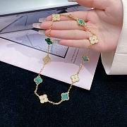 Van Cleef & Arpels | Alhumbra Vintage Necklace Gold Tone In Green - 2