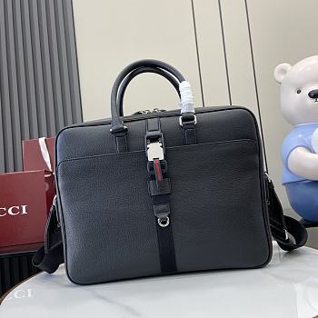 GUCCI | Medium briefcase with Web black