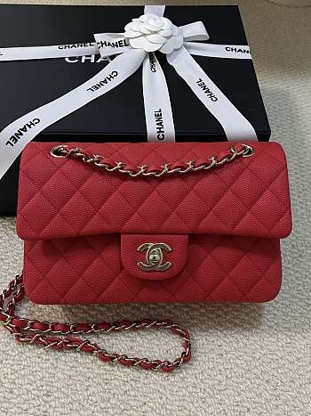 CHANEL | Classic Flap Bag Caviar In Red Color